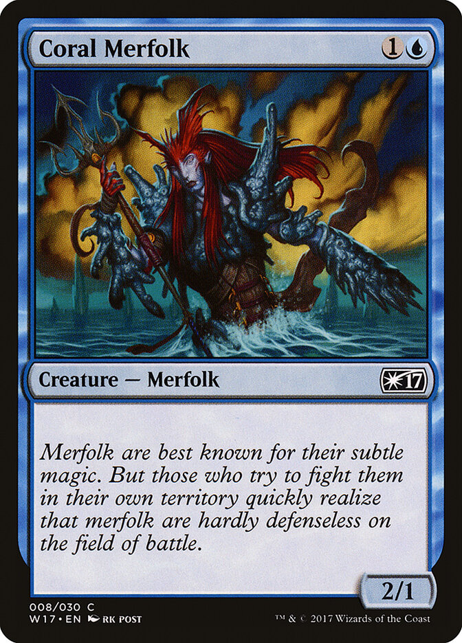 Coral Merfolk card front