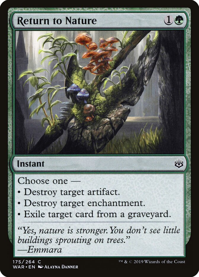 Return to Nature card front