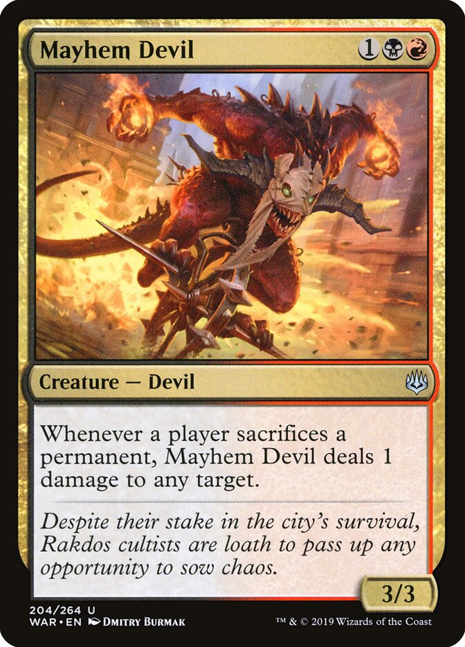 Mayhem Devil card front