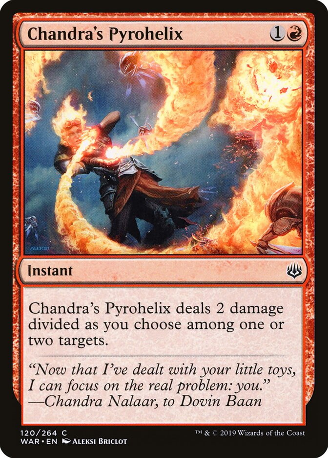Chandra's Pyrohelix card front