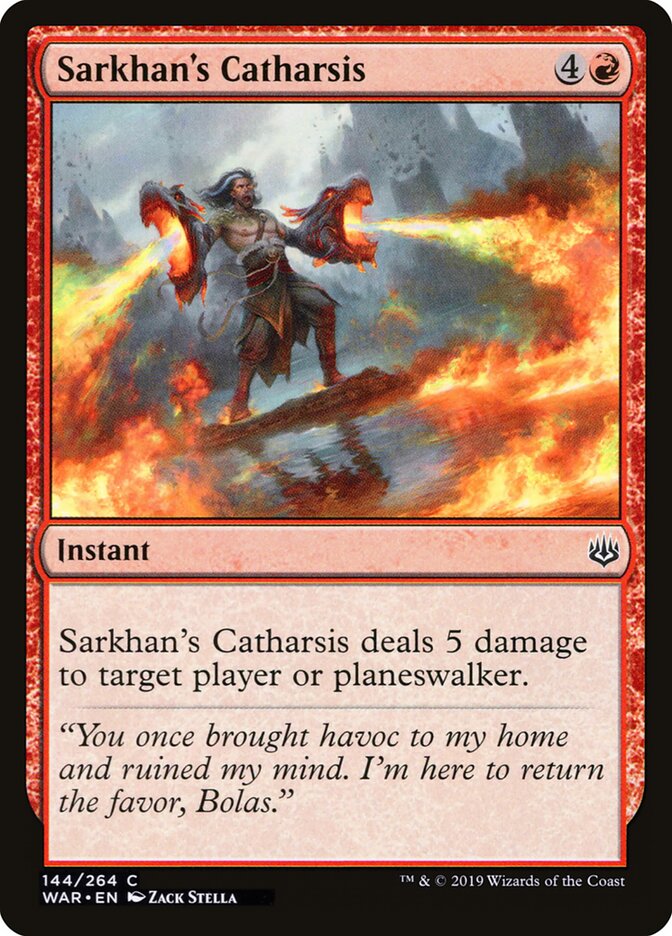 Sarkhan's Catharsis card front