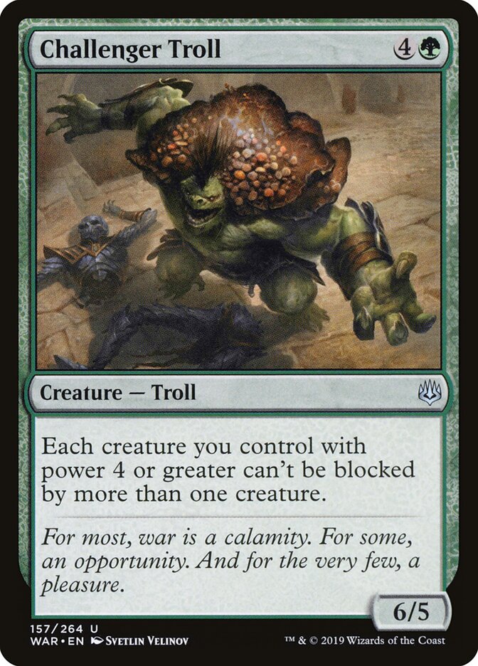 Challenger Troll card front