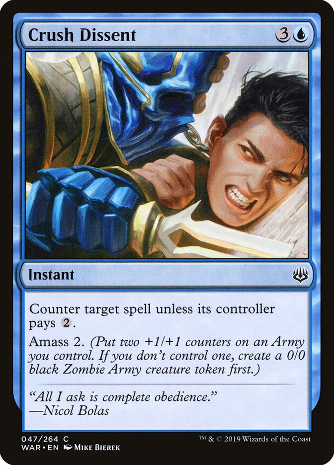 Crush Dissent card front