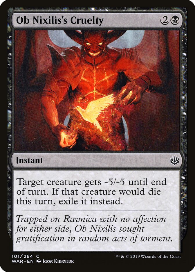 Ob Nixilis's Cruelty card front