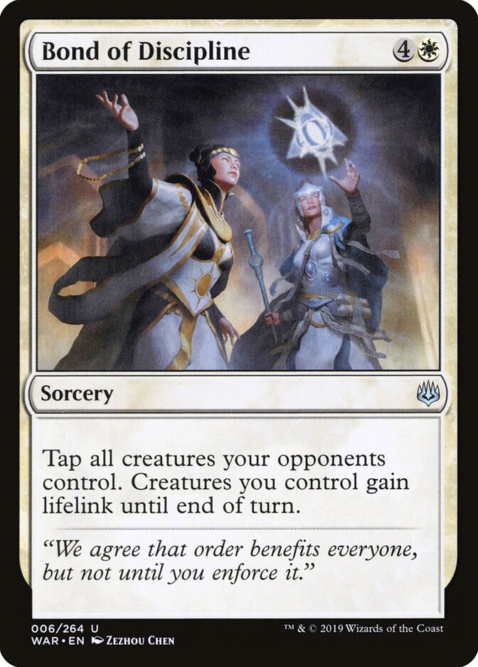 Bond of Discipline card front