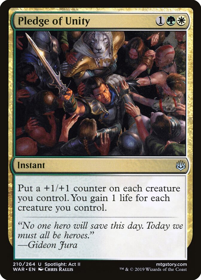 Pledge of Unity card front
