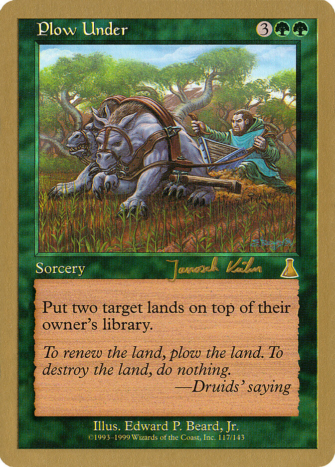 Plow Under card front
