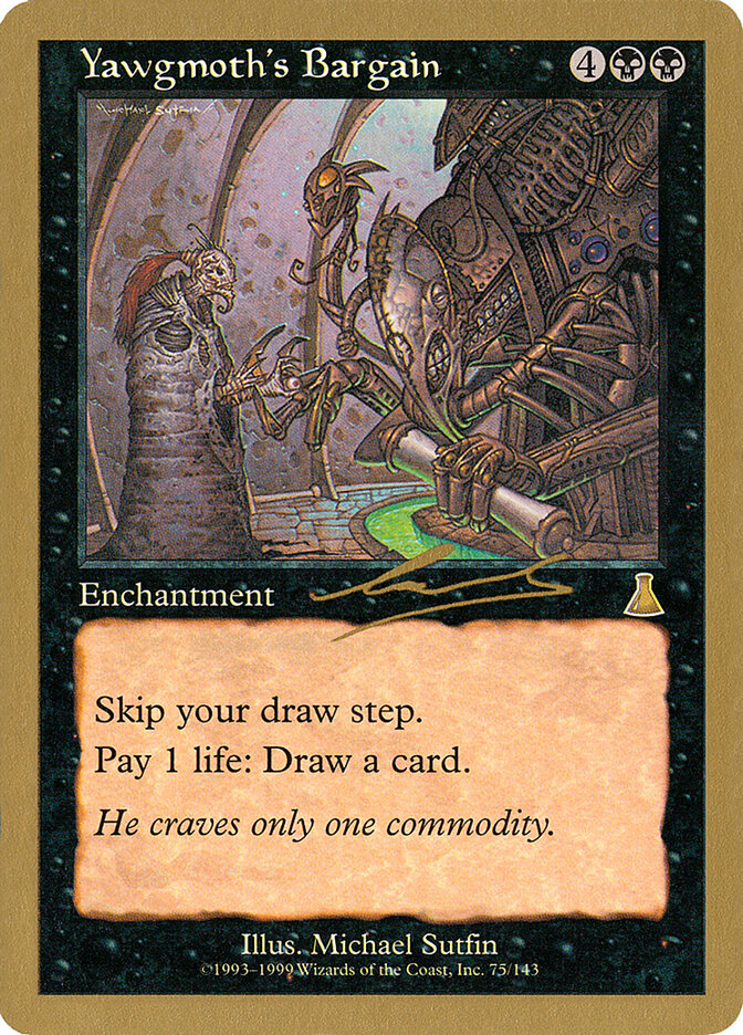 Yawgmoth's Bargain card front
