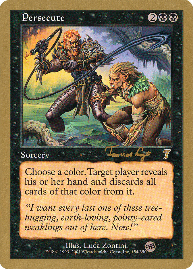 Persecute card front