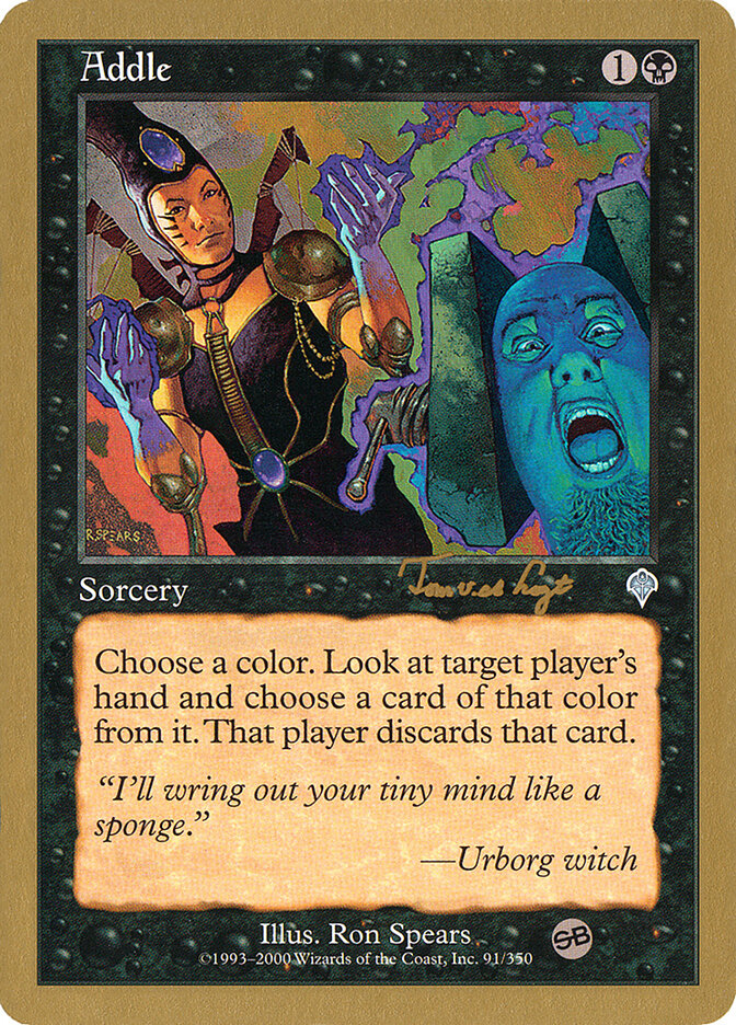 Addle card front