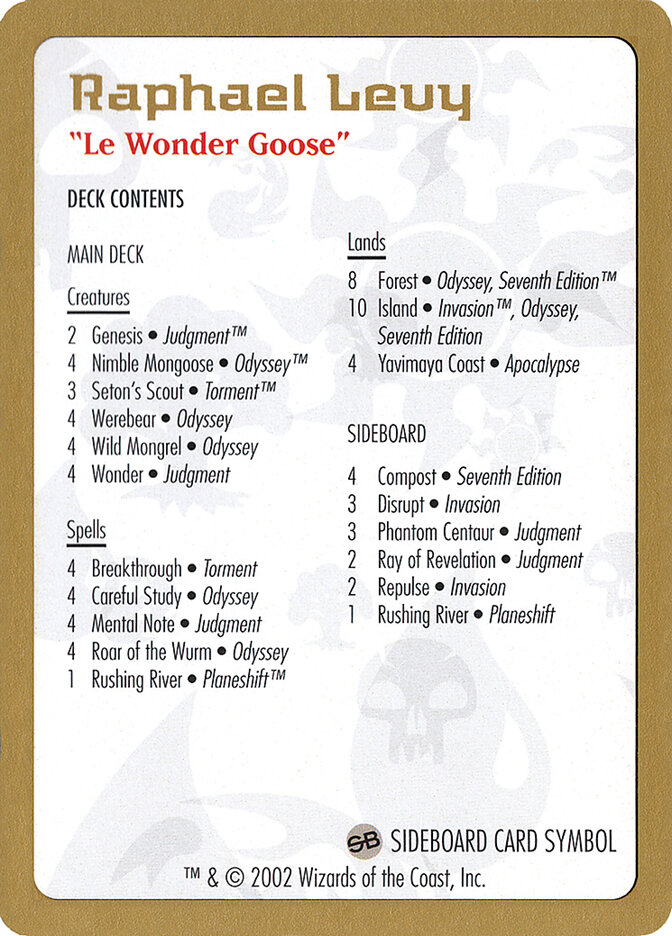 Raphael Levy Decklist card front