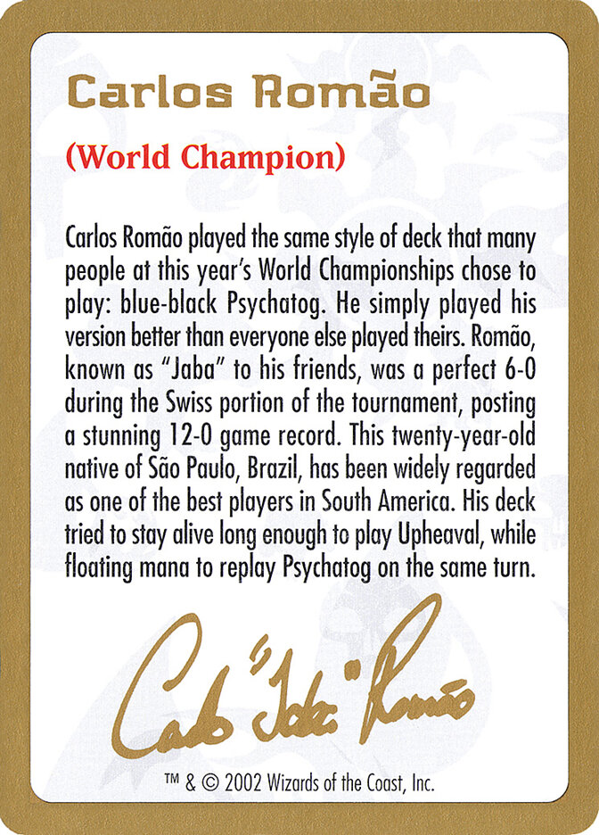 Carlos Romão Bio card front