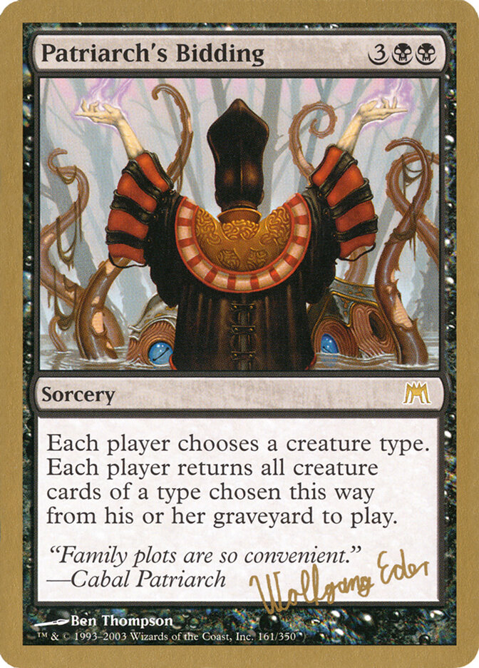 Patriarch's Bidding card front