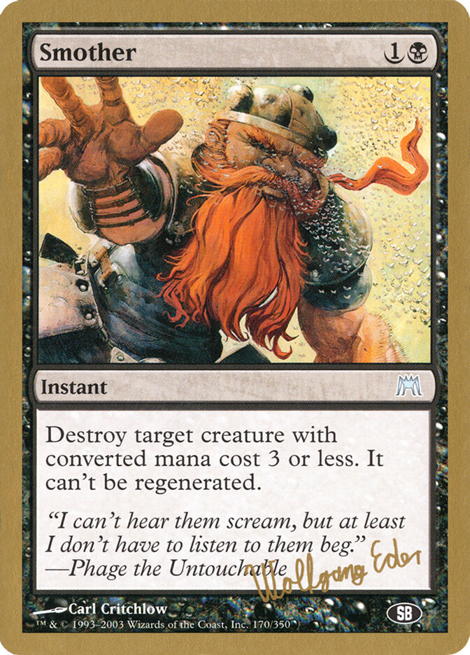 Smother card front