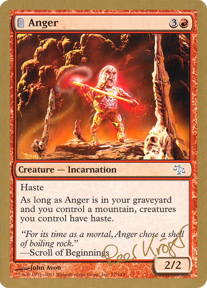 Anger card front