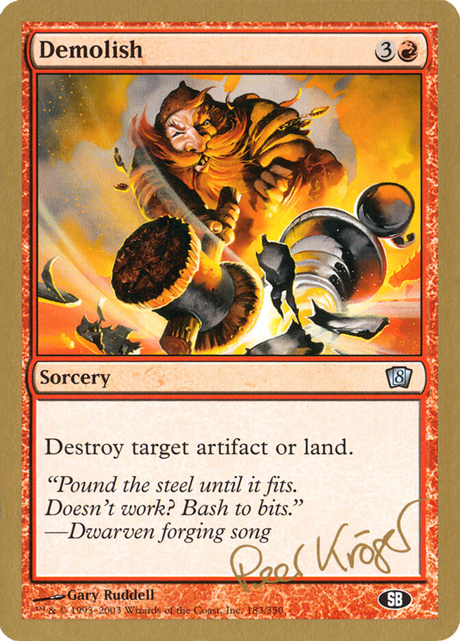 Demolish card front
