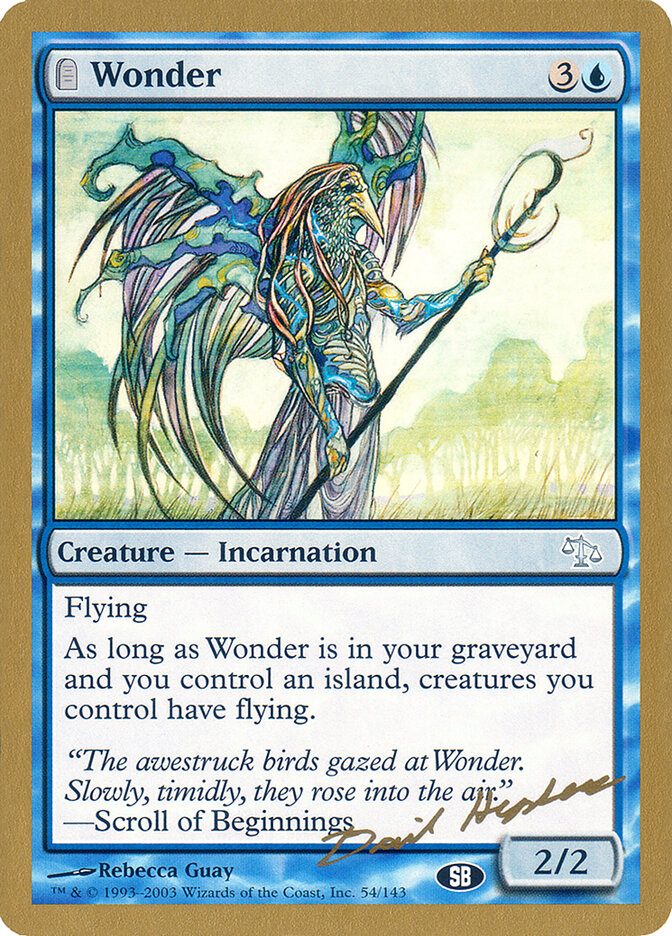 Wonder card front