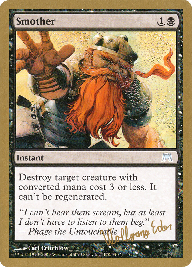 Smother card front