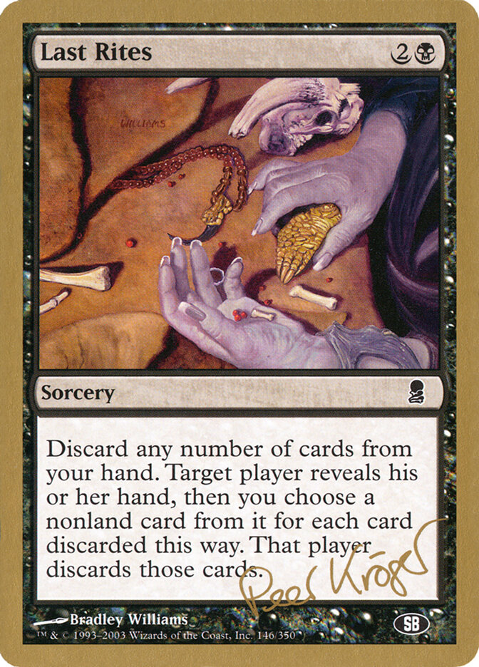Last Rites card front