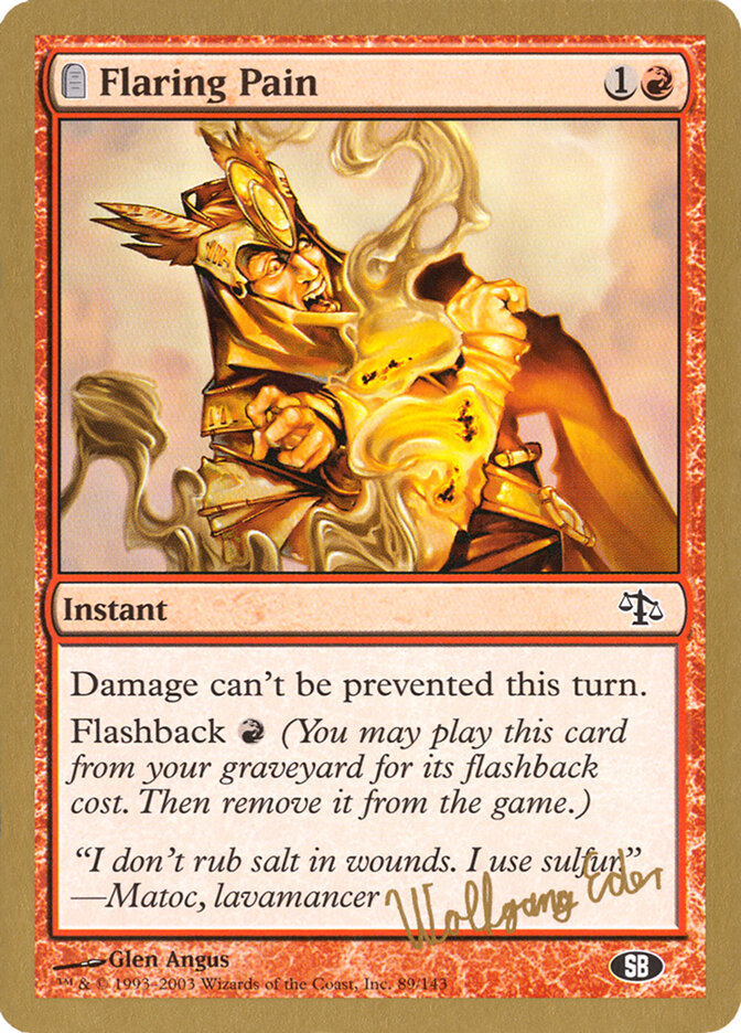 Flaring Pain card front