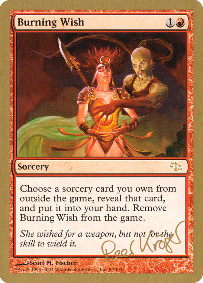Burning Wish card front