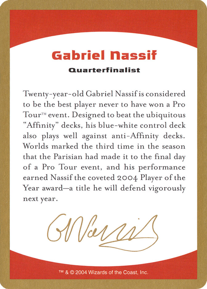 Gabriel Nassif Bio card front