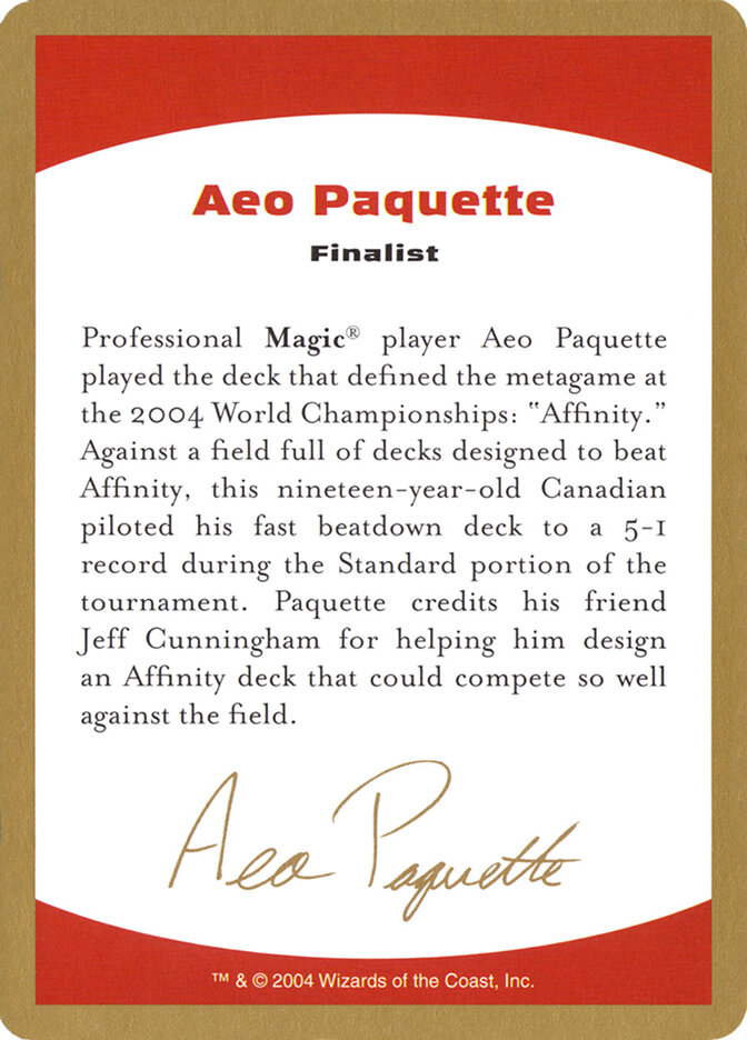 Aeo Paquette Bio card front