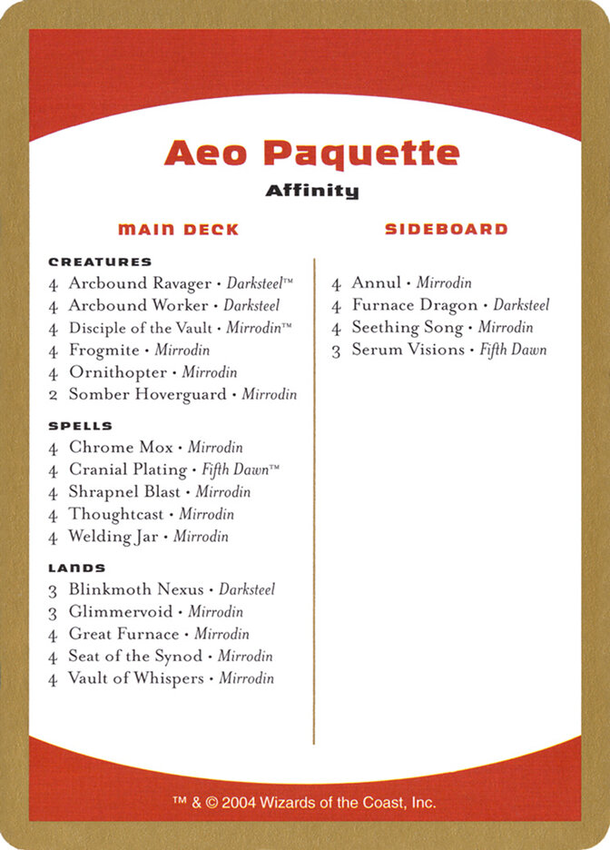 Aeo Paquette Decklist card front