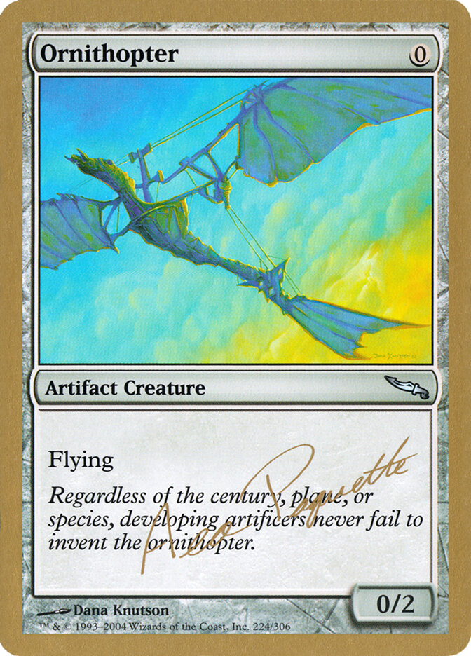 Ornithopter card front