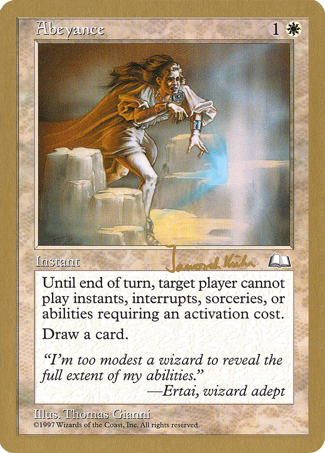 Abeyance card front