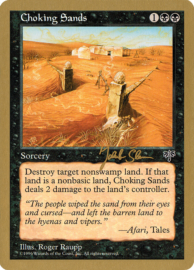 Choking Sands card front
