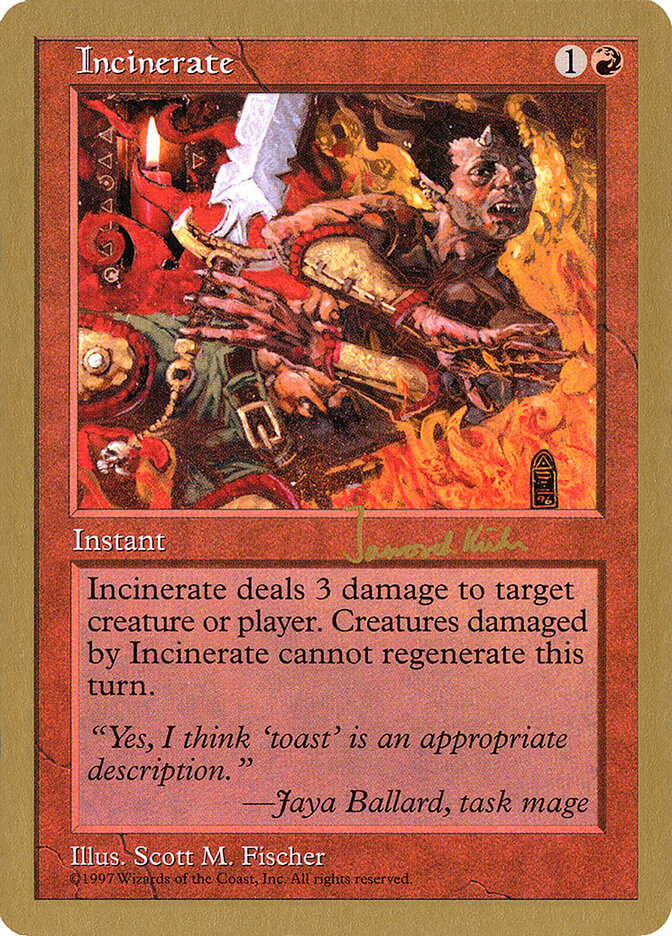 Incinerate card front