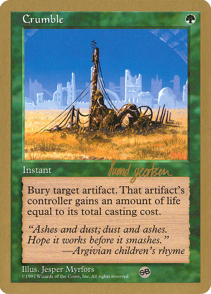 Crumble card front
