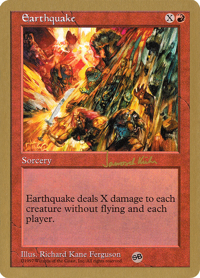 Earthquake card front