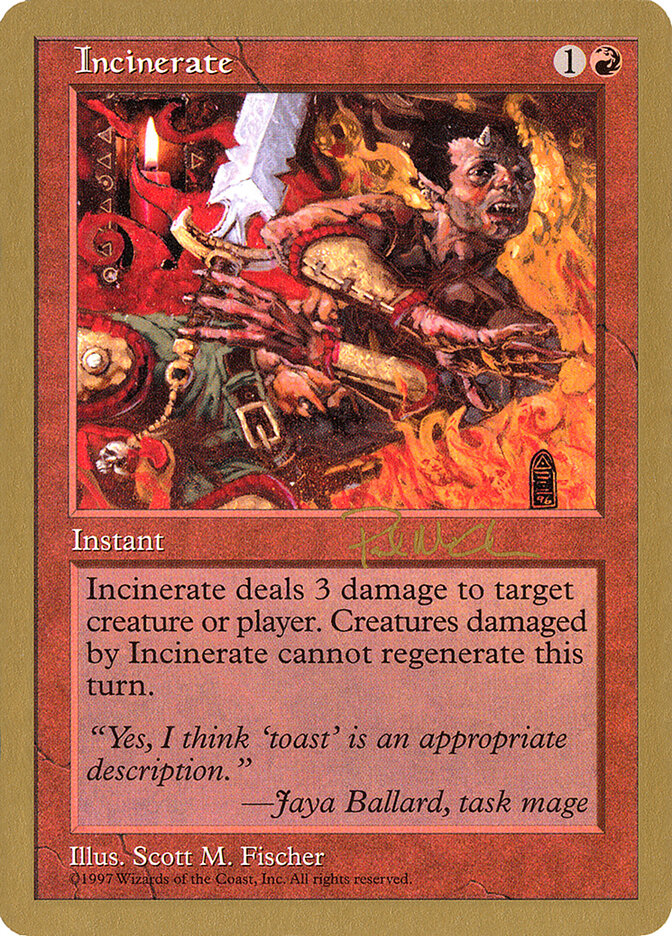 Incinerate card front