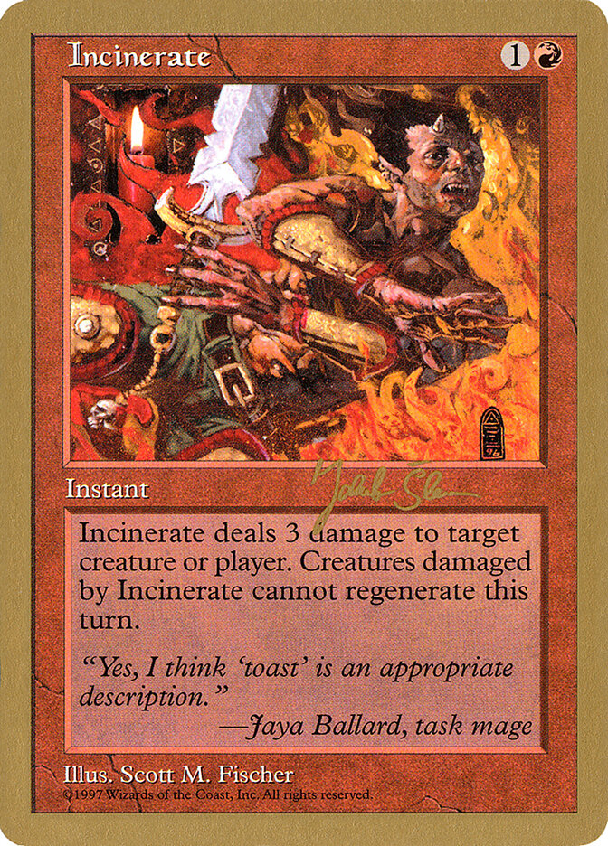 Incinerate card front