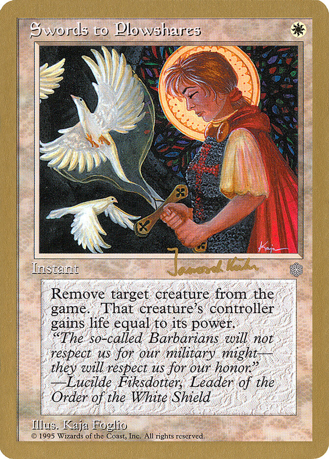 Swords to Plowshares card front