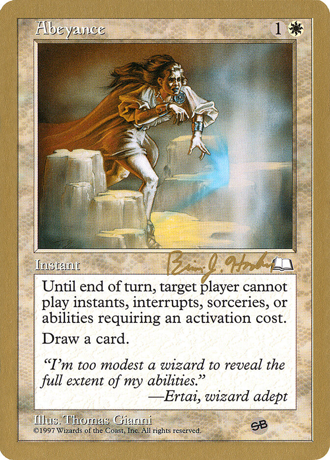 Abeyance card front