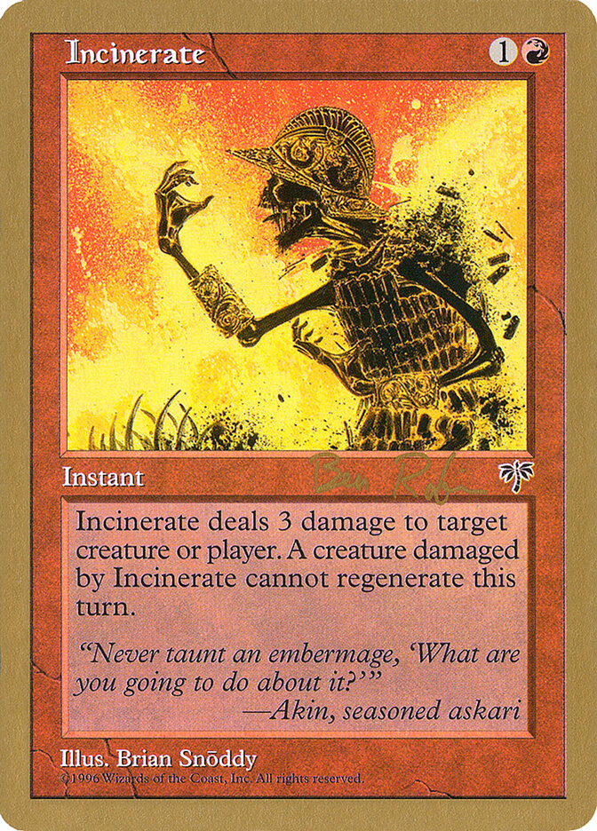 Incinerate card front