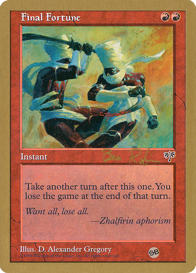 Final Fortune card front