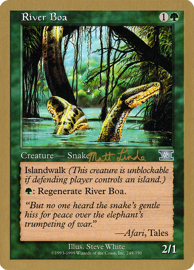 River Boa card front
