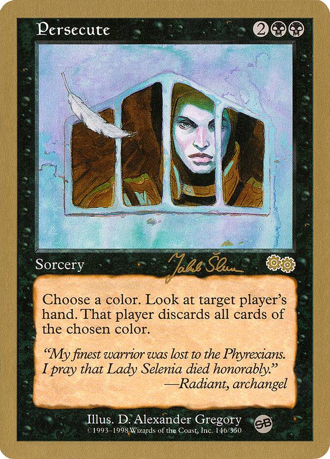 Persecute card front