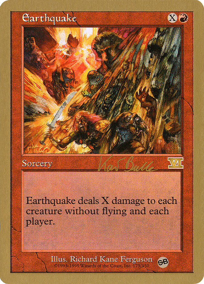 Earthquake card front