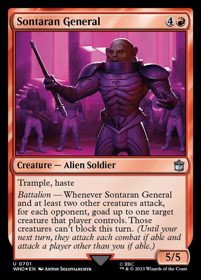 Sontaran General card front