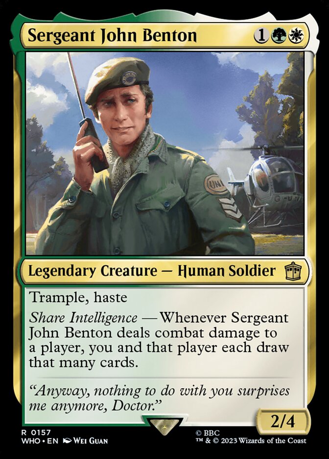 Sergeant John Benton card front