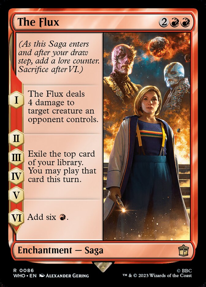 The Flux card front