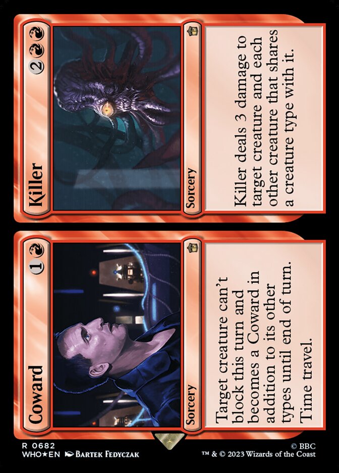 Coward card front