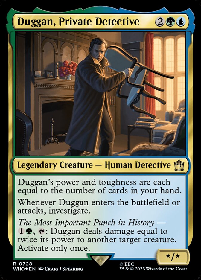 Duggan, Private Detective card front