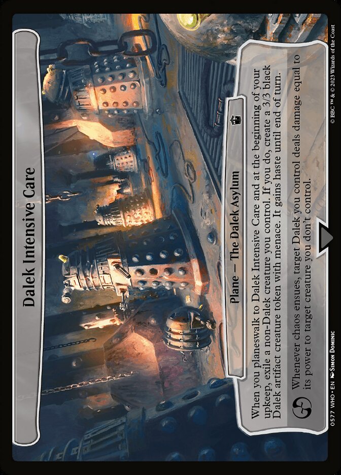 Dalek Intensive Care card front