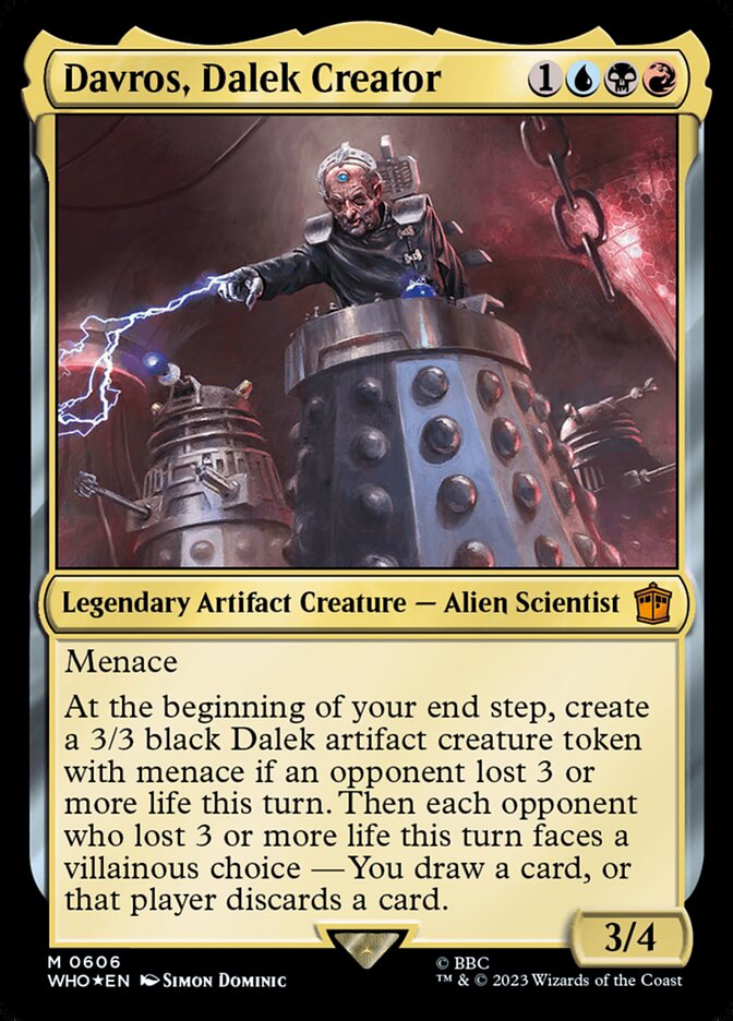 Davros, Dalek Creator card front